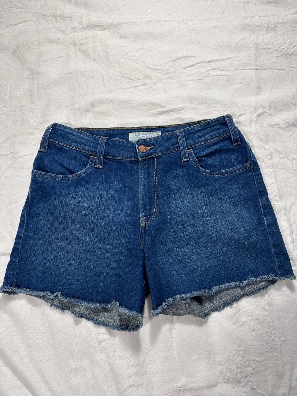 Levi's Women's Blue Denim Raw Hem Cut-Off Shorts